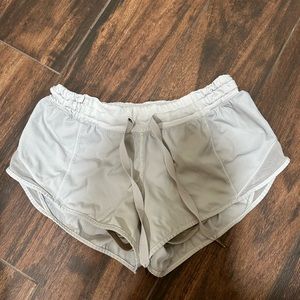 White Lululemon shorts